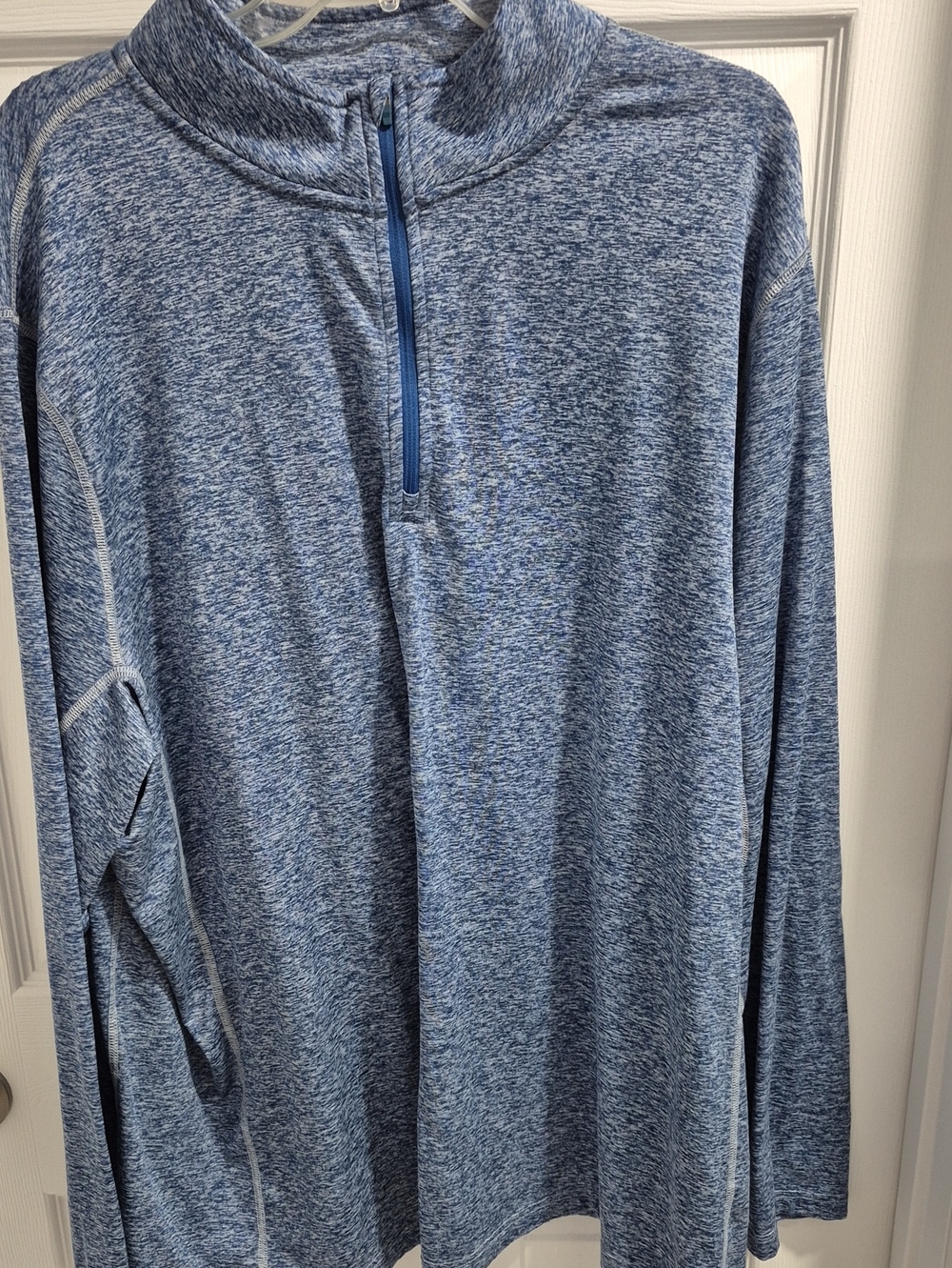 tek gear Men's Heathered Light Blue Quarter-Zip Pullover